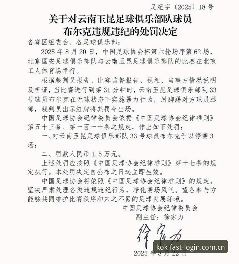 最新KOK官网实时备案 足协第三批禁足名单详解:KOK全站平台资讯视角下的处罚分层